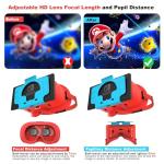 VR Headset for Nintendo Switch & OLED Model Upgrade, 3D Googles for Nintendo Switch OLED VR Games, Virtual Reality Glasses with Adjustale HD Lenses and Comfortable Head Strap