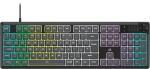 Corsair K55 CORE RGB Membrane Wired Gaming Keyboard – Quiet, Responsive Switches – Spill Resistance – Ten-Zone RGB – Media Keys – iCUE Compatible – QWERTY UK – PC, Mac – Grey