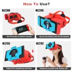 VR Headset for Nintendo Switch & OLED Model Upgrade, 3D Googles for Nintendo Switch OLED VR Games, Virtual Reality Glasses with Adjustale HD Lenses and Comfortable Head Strap