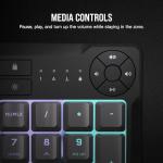 Corsair K55 CORE RGB Membrane Wired Gaming Keyboard – Quiet, Responsive Switches – Spill Resistance – Ten-Zone RGB – Media Keys – iCUE Compatible – QWERTY UK – PC, Mac – Grey