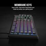 Corsair K55 CORE RGB Membrane Wired Gaming Keyboard – Quiet, Responsive Switches – Spill Resistance – Ten-Zone RGB – Media Keys – iCUE Compatible – QWERTY UK – PC, Mac – Grey