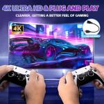 Retro Games Console 4k, HD Game Stick Compatible with 28 Emulators, Plug and Play Retro Gaming Console for TV with 2 x 2.4GHz Gaming Controllers, Ideal for Family & Friends Entertainment (128G)