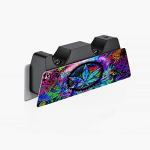 PlayVital Psychedelic Leaf Full Set Skin Decal for ps5 Console Disc Edition,Sticker Vinyl Decal Cover for ps5 Controller & Charging Station & Headset & Media Remote