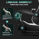 Vfalcon XTREME Gaming Chair – Ergonomic Reclining Chair with Footrest, 360° Swivel, Height Adjustable (White)