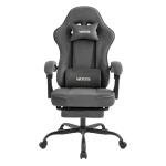 WOTSTA Gaming Chair for Adults, Ergonomic Gaming Chair with Footrest, Lumbar Support and Headrest, Adjustable Height computer chairs gaming, fabric gamer chair for Home Office, Grey