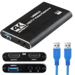4K HDMI Video Capture Card, USB 3.0 Video Capture Device Full HD 1080PAudio Video Captures Card 4K HDMI Loop-Out for Game Recording, Live Streaming Broadcasting Computer, Mobile Phone, Video Camera
