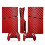 Szaerfa Game Console and Controller Accessories Cover Skins for Sony PS5 Slim Disc Edition,Protective Wrap Cover Vinyl Sticker Decals for PlayStation 5 Slim,Anti-Scratch Protective Shell (Red)