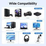 4K HDMI Video Capture Card, USB 3.0 Video Capture Device Full HD 1080PAudio Video Captures Card 4K HDMI Loop-Out for Game Recording, Live Streaming Broadcasting Computer, Mobile Phone, Video Camera