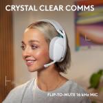 Logitech G G321 LIGHTSPEED Wireless Bluetooth Gaming Headset, dynamic comfort and fit, 16 kHz boom mic, 20+ hrs battery, PC, PS4, PS5, Nintendo Switch, Mobile - White