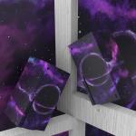 playvital Purple Deep Space Custom Vinyl Skins for Xbox Series X, Wrap Decal Cover Stickers for Xbox Series X Console Controller