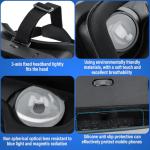 VR Headset for Phone, 4. 7-7-inch Adjustable Virtual Reality Goggles Headset, Ultra-Wide 100° Viewing Angle Eyes Protected Anti-Blue HD Lenses, 3D VR Glasses for Phone/Android