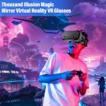 VR Headset for Phone, 4. 7-7-inch Adjustable Virtual Reality Goggles Headset, Ultra-Wide 100° Viewing Angle Eyes Protected Anti-Blue HD Lenses, 3D VR Glasses for Phone/Android