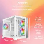 ionz Gaming PC - Desktop Computer, Ryzen 7 5700X, NVIDIA RTX 5060,16GB RAM 1TB NVMe SSD, Windows 11, 650W 80+ PSU, WiFi (Dynamic Compact, White)