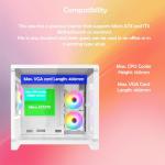 ionz Gaming PC - Desktop Computer, Ryzen 7 5700X, NVIDIA RTX 5060,16GB RAM 1TB NVMe SSD, Windows 11, 650W 80+ PSU, WiFi (Dynamic Compact, White)