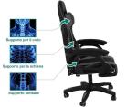 FENIXSHOP24 HLD-920 Ergonomic Gaming Chair/Armchair with Footrest, Headrest and Lumbar Support Armrests X Gamer with Swivel Wheels Black/Grey HLD-920 (Black/Grey)
