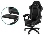 FENIXSHOP24 HLD-920 Ergonomic Gaming Chair/Armchair with Footrest, Headrest and Lumbar Support Armrests X Gamer with Swivel Wheels Black/Grey HLD-920 (Black/Grey)