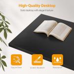 CubiCubi L Shaped Gaming Desk, 100x70 cm Computer Desk with Storage Bag, Office Desk Writing Table with Large Reversible Storage Shelves, Workstation for Study Play Work Home Office, Black