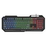 INDOTEAM RGB Gaming Keyboard - USB Wired Computer Mechanical Keyboard with RGB Illumination - LED Backlit Keyboards with Mechanical Feeling for Working Gaming PC Gamers