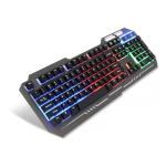 INDOTEAM RGB Gaming Keyboard - USB Wired Computer Mechanical Keyboard with RGB Illumination - LED Backlit Keyboards with Mechanical Feeling for Working Gaming PC Gamers