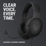 Audeeo Vangaurd Wired Gaming Headset with Microphone – RGB Light-Up Over-Ear Headphones, Noise-Isolating Stereo Sound, 3.5 mm for PC, PS5, PS4, Xbox, Switch, Laptop & Mobile (Black)