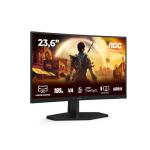 AOC C24G42E 23.6 inch FHD Gaming Monitor Curved, 180Hz, VA Panel, 0.5ms MPRT, Adaptive Sync, HDR10, FreeSync, Speakers (1920x1080 HDMI 2x 2.0 DP 1x 1.4) Black
