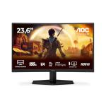 AOC C24G42E 23.6 inch FHD Gaming Monitor Curved, 180Hz, VA Panel, 0.5ms MPRT, Adaptive Sync, HDR10, FreeSync, Speakers (1920x1080 HDMI 2x 2.0 DP 1x 1.4) Black