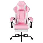 SUKIDA Gaming Chair, Ergonomic Computer Chairs with Footrest, Comfy Office Chair with Headrest, Massage Gaming Chair for Adult, Height Adjustable Pc Chair, 360° Swivel