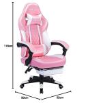 SUKIDA Gaming Chair, Ergonomic Computer Chairs with Footrest, Comfy Office Chair with Headrest, Massage Gaming Chair for Adult, Height Adjustable Pc Chair, 360° Swivel
