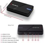 AVerMedia GC551G2 Live Gamer EXTREME 3 - 4K30 USB Capture Card with 4K60 HDR Passthrough, VRR, USB 3.2, Plug & Play, Low Latency Streaming for PS5, Xbox, OBS, Twitch, Mac, Windows 11, PC