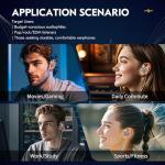 Yinyoo CCZ NC02 In-Ear Monitors Earphones,10mm Magnetic DD Gaming Earbuds with 2 Pin TFZ Detachable Cable,Lightweight HiFi Wired IEM Headphones for Gaming/Music