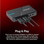 AVerMedia GC551G2 Live Gamer EXTREME 3 - 4K30 USB Capture Card with 4K60 HDR Passthrough, VRR, USB 3.2, Plug & Play, Low Latency Streaming for PS5, Xbox, OBS, Twitch, Mac, Windows 11, PC