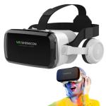 Virtual Reality Headset, VR Headset w/Bluetooth Headphones for iPhone 16 15 14 13 Pro Max +，VR for Galaxy S24 S23 S22 ETC 5-7.2" Phones, Universal VR Goggles for Adults & Kids 3D Movies & Gaming