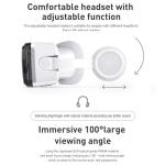 Virtual Reality Headset, VR Headset w/Bluetooth Headphones for iPhone 16 15 14 13 Pro Max +，VR for Galaxy S24 S23 S22 ETC 5-7.2" Phones, Universal VR Goggles for Adults & Kids 3D Movies & Gaming