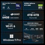 msi Vector 16 HX 16" QHD+ 240Hz Display, Ultra 7 255HX (Beats Intel i9-13900HX), NVIDIA GeForce RTX 5080 AI Gaming Laptop, 64GB DDR5, 4TB SSD, RGB Backlit, Bundle with PCO Notebook Fold Radiator