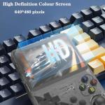 Deluisho Retro Games Console, R36S Retro Handheld Game Console, 3.5 Inch IPS Screen 640 X 480 HD Pixels Retro Handheld Gaming Console, XXGB TF Card 20,000 Retro Games, Multiple Emulators Supported
