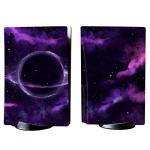 playvital Purple Deep Space Full Set Skin Decal for ps5 Console Disc Edition, Sticker Vinyl Decal Cover for ps5 Controller & Charging Station & Headset & Media Remote