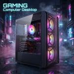 STGsivir Gaming PC, Gaming Computer Desktop Tower, GeForce RTX 3060 12GB GDDR6, Ryzen 5 5500 up to 4.2GHz,16GB RAM DDR4, 512GB SSD, WIFI 6, BT 5.0, RGB Fan x3, Windows11 PRO