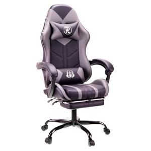 play haha Gaming Chair with Footrest & Lumbar Support,Reclining Swivel Chair,Ergonomic Gaming Chair for Adults, High-Back Racing Style,Adjustable Height with Headrest Pillow