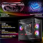 ZER-LON Gaming PC Desktop Computer, Core I7 up to 3.9GHz, Radeon RX 590 8GB GDDR5, 16G DDR3 RAM, 512GB SSD, WiFi 5.0, Prebuilt Gaming PC Tower Computer with 5 RGB Fan