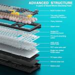 AULA F108 Pro Wireless Gaming Keyboard,Full Size Mechanical Keyboards with Display&Knob,2.4G/BT5.0/USB-C,Five Layers Filling,8000mAh,RGB,Creamy Sound,Hot Swappable Custom Keyboard (Grey&Yellow)