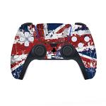 playvital Impression UK Flag Full Set Skin Decal for ps5 Console Disc Edition, Sticker Vinyl Decal Cover for ps5 Controller & Charging Station & Headset & Media Remote
