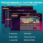 AULA F108 Pro Wireless Gaming Keyboard,Full Size Mechanical Keyboards with Display&Knob,2.4G/BT5.0/USB-C,Five Layers Filling,8000mAh,RGB,Creamy Sound,Hot Swappable Custom Keyboard (Grey&Yellow)