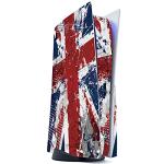 playvital Impression UK Flag Full Set Skin Decal for ps5 Console Disc Edition, Sticker Vinyl Decal Cover for ps5 Controller & Charging Station & Headset & Media Remote
