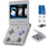 RG34XXSP Retro Handheld Game Console Linux System RG 34XXSP Retro Gaming Console 3.4 "IPS Screen with Linux System 3300mAh Battery with WiFi/Bluetooth 64GB (RG34XXSP-Gray-uk-new)
