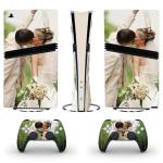 Custom Vinyl Skin Sticker for PS5 Pro Controllers and Console, Personaized Fully Body Protective Decal Cover for Playstation 5 Pro Digital Edition, Gift for He (Compatible for PS5 Pro Digital Edition)