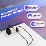 DEVAISE L Shaped Gaming Desk with Power Outlets & RGB LED Lights, 122CM Gaming Desk with Monitor Stand & Hook, Corner Desks with Storage Shelf for Home Office & Small Spaces, White