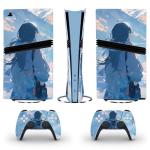Custom Vinyl Skin Sticker for PS5 Pro Controllers and Console, Personaized Fully Body Protective Decal Cover for Playstation 5 Pro Digital Edition, Gift for He (Compatible for PS5 Pro Digital Edition)