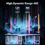 KTC Gaming Monitor 27 Inch | 2K@200Hz (OC 210Hz) | Built-in Speakers | Fast IPS Panel | 1ms Response Time (MPRT) | 450 cd/㎡ Brightness, HDR400 | Adaptive Sync | 131% sRGB, 97% DCI-P3, ΔE＜2 | White