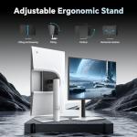 KTC Gaming Monitor 27 Inch | 2K@200Hz (OC 210Hz) | Built-in Speakers | Fast IPS Panel | 1ms Response Time (MPRT) | 450 cd/㎡ Brightness, HDR400 | Adaptive Sync | 131% sRGB, 97% DCI-P3, ΔE＜2 | White