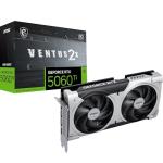 MSI GeForce RTX 5060 Ti 8G VENTUS 2X OC PLUS Graphics Card - RTX 5060 Ti GPU, 8GB GDDR7 (28Gbps/128-bit), PCIe 5.0 - DUAL-Fan Thermal Design (2 x STORMFORCE FAN) - HDMI 2.1b, DisplayPort 2.1b